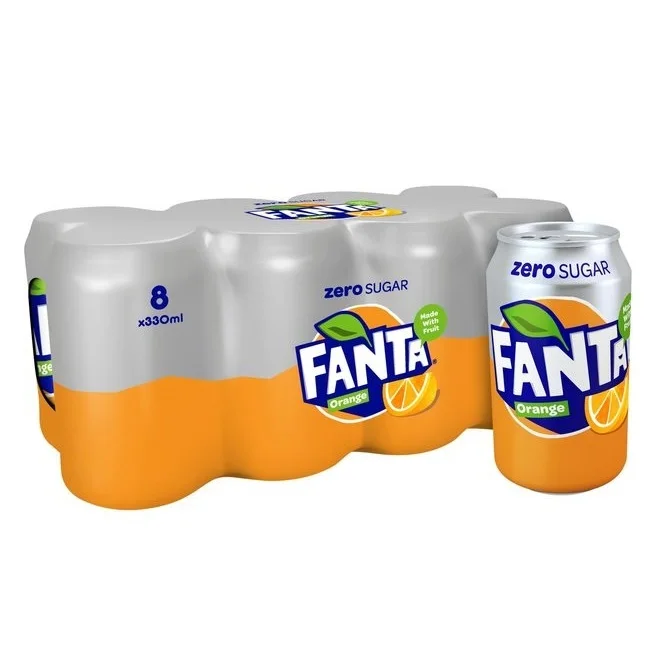Original Orange Soda Fanta Soft Drinks 24x330ml Can Pallet Bulk Stock Available For Sale