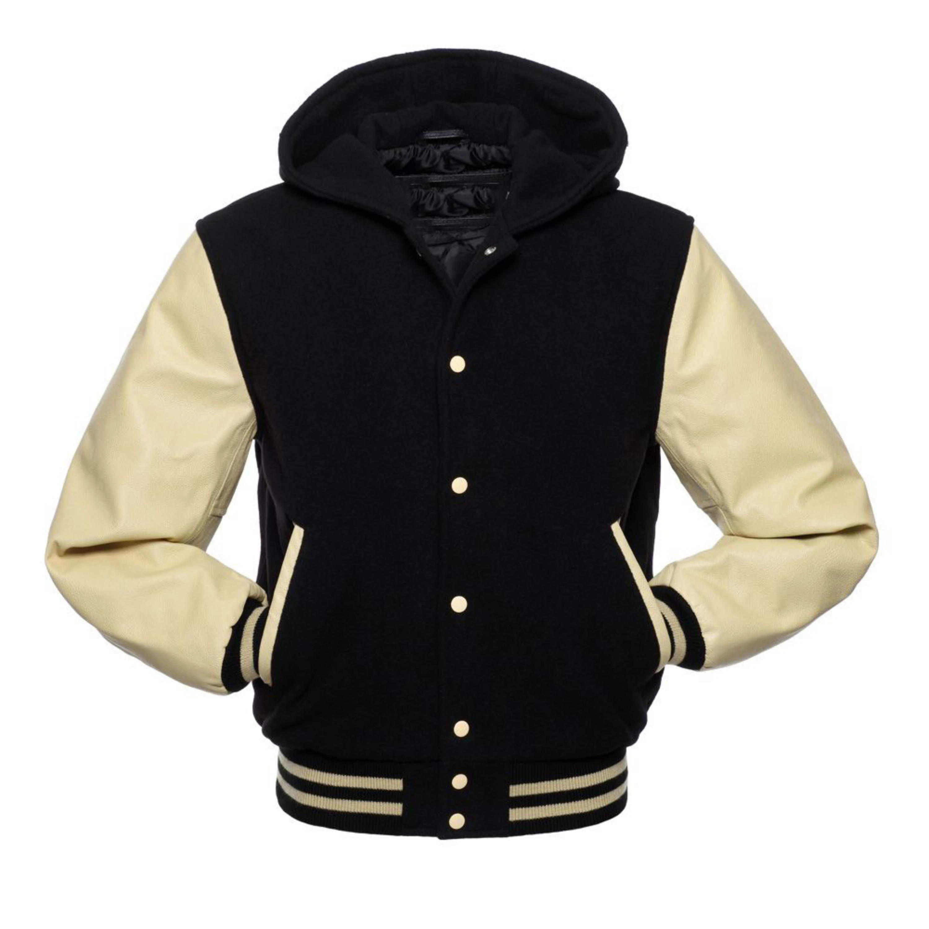Warm Wool Vinyl Varsity Jacket - Stylish, Comfortable, and Ideal for Casual Outings and Athletic Style