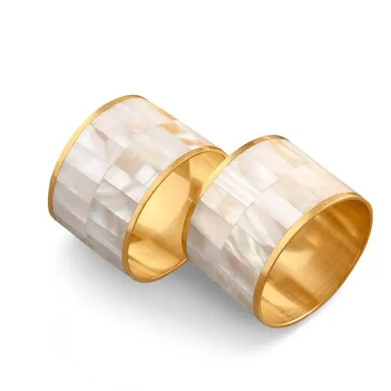 Made In India Metal Napkin Ring Hot Sale Bulk Supply Unique Napkin Tissue Collectable Metal Ring Gold Coated Made In India