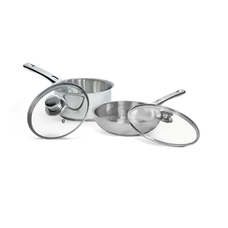 2024 Latest Stylished 10 Piece Cookware Set Induction Friendly  Premium Stainless Steel 10 Piece Cookware Set For Sale