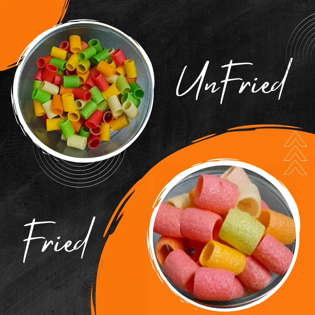 Coloured Unfried Fryums Grain Snacks Delicious and Healthy Snack Food