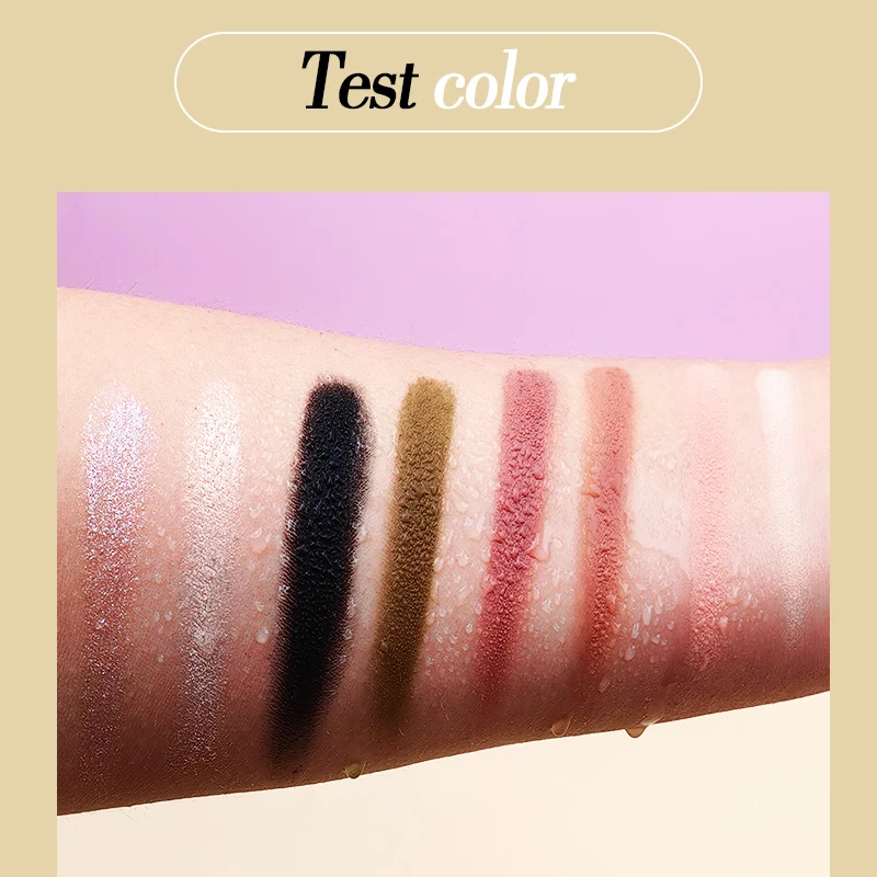 Maquillage 8 Color Green Box Metallic Glitter High Pigment Quality Eye Makeup Custom Eyeshadow Palette