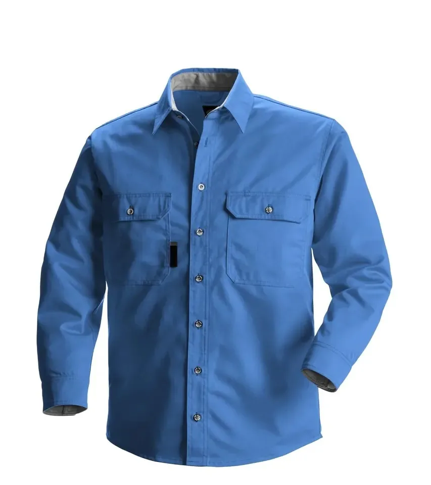 Red Color Industrial Custom Mens Mechanic Work Shirts Best Supplier Wholesale Hot Sale Short Sleeve Customized TWILL Fabric