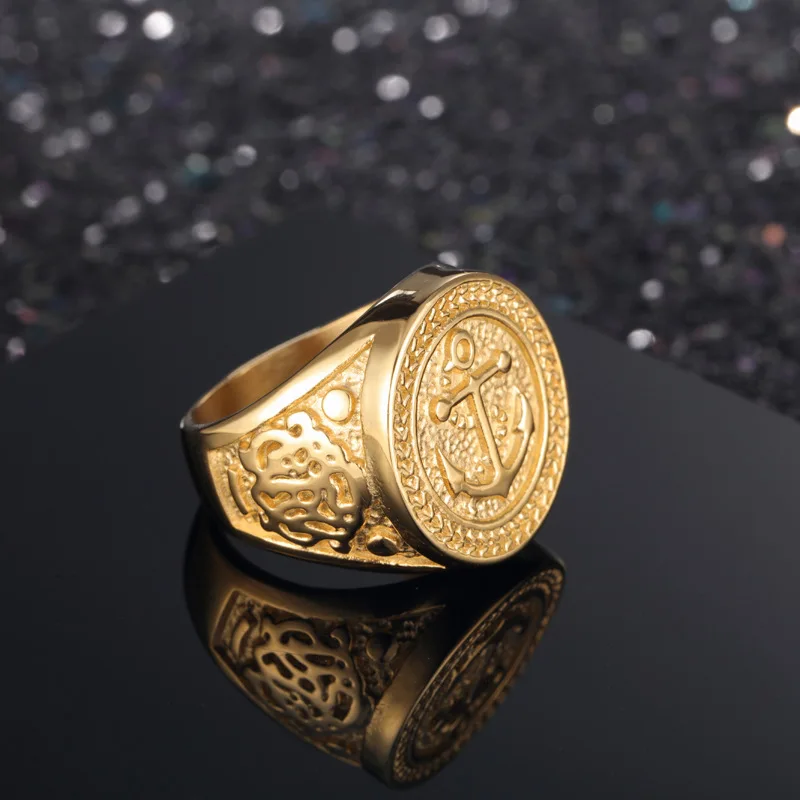 Оптовая продажа от производителя не запятнать 18k PVD покрытый популярный анкерный крест титановые украшения для мужчин
