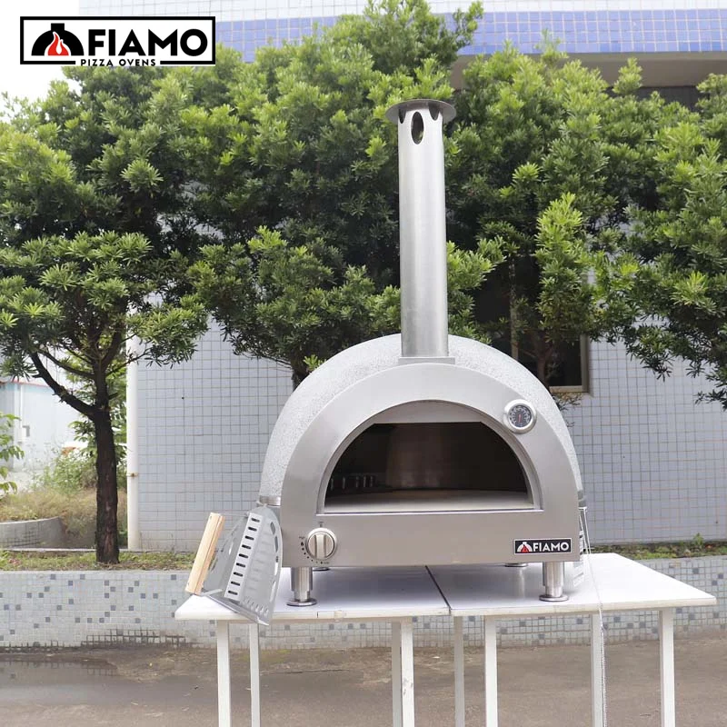 FIAMO Макси столешница кирпичная глиняная печь для пиццы с лопаткой пепла газовый хлеб барбекю плита на открытом воздухе