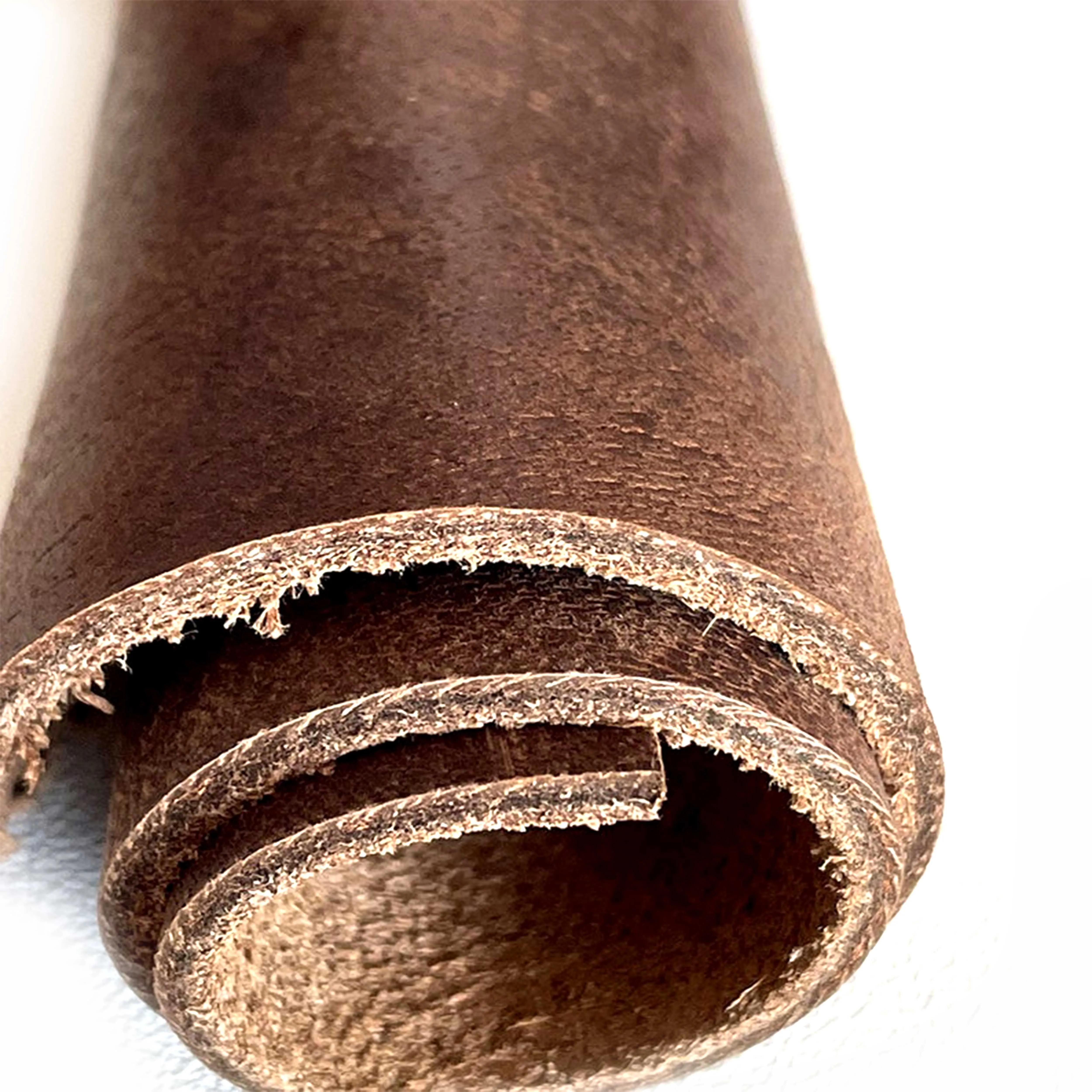 OEM Factory Made Rich Grain Brown Waxed Antiqued Distressed Cowhide