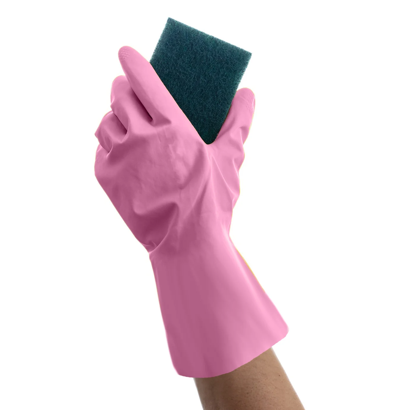 [STOCK LOT OFFER] High elastic pink household rubber gloves waterproof dish cleaning gloves for kitchen dishwashing car washing