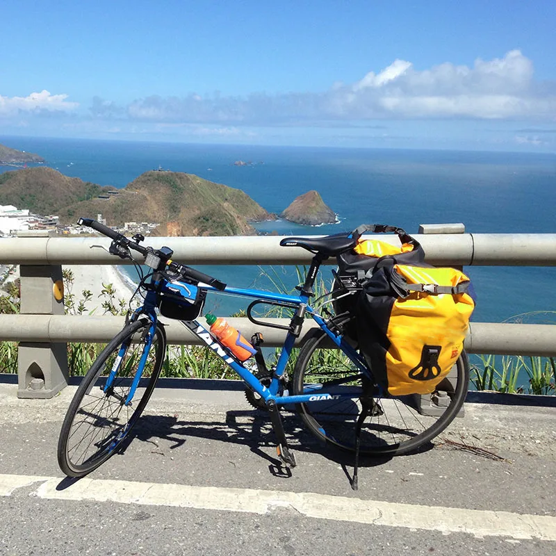 Waterproof bicycle pannier bag  front and rear rack bag long-distance riding equipment camel bag