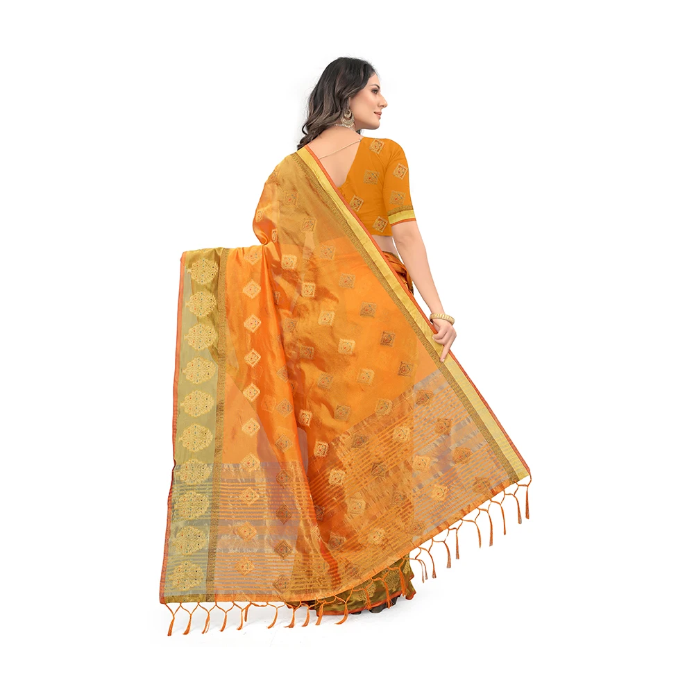 Organza Fabric Saree Best Selling From Indian Exporter
