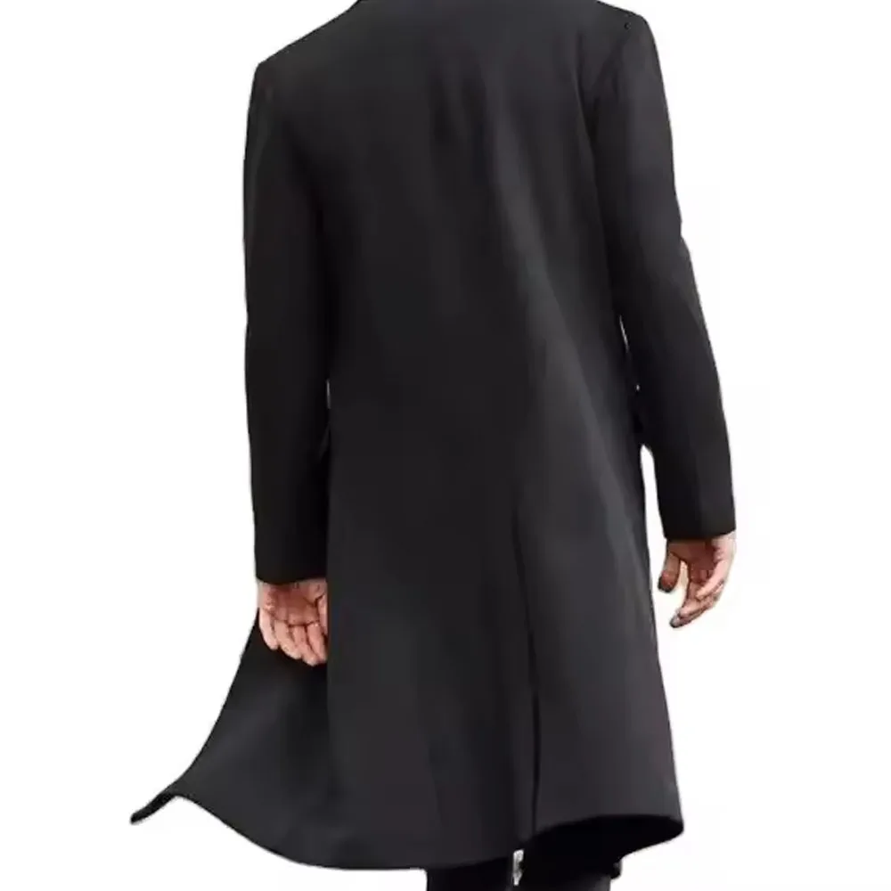 Classical New Men Fashion Wear men Long Coat Autumn and winter season men Leather Overcoat best quality Custom Color