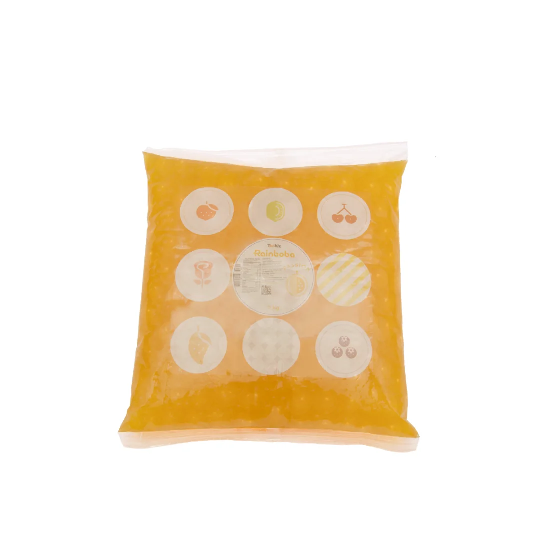 Желейный шарик для еды с наполнителем сока страсти