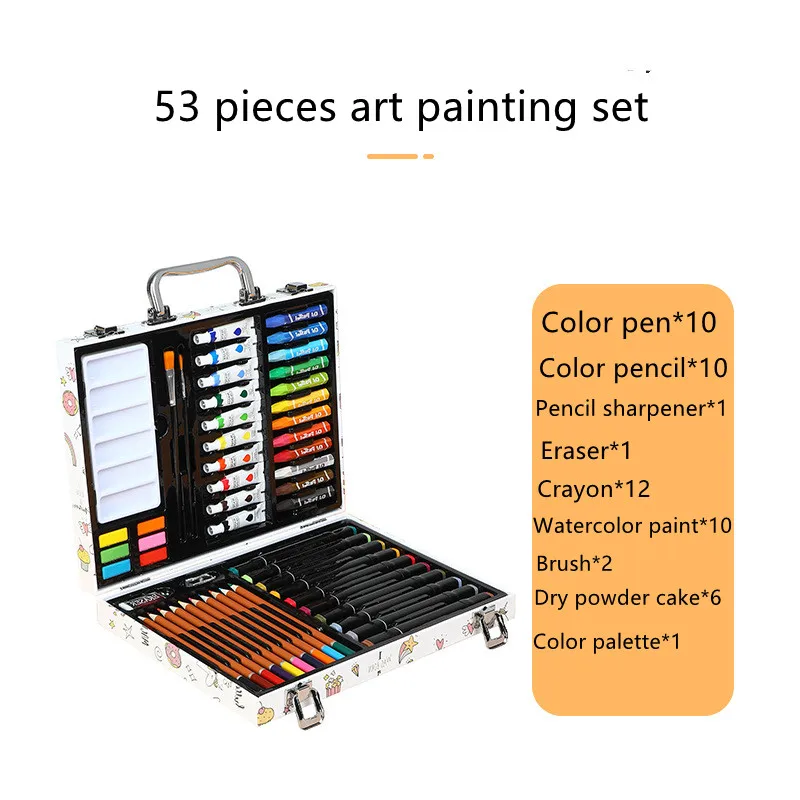 2024 New Arrival 53/66 Pieces Paper Art Drawing Tools Sets Colored Pencils For Drawing Kit Art Sets