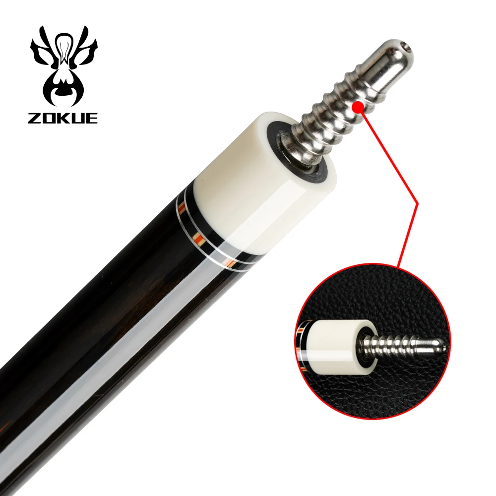 ZOKUE Pool Cue Real Wood Inlay Professional Stick 12.2-12.5mm Genuine Leather Radial Joint Kit Precious Wood Billar Cue