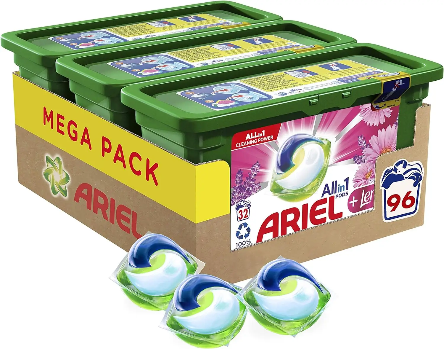 High Quality Ariel 3 in 1 Mountain Spring Washing Gel Capsules for Discount Price
