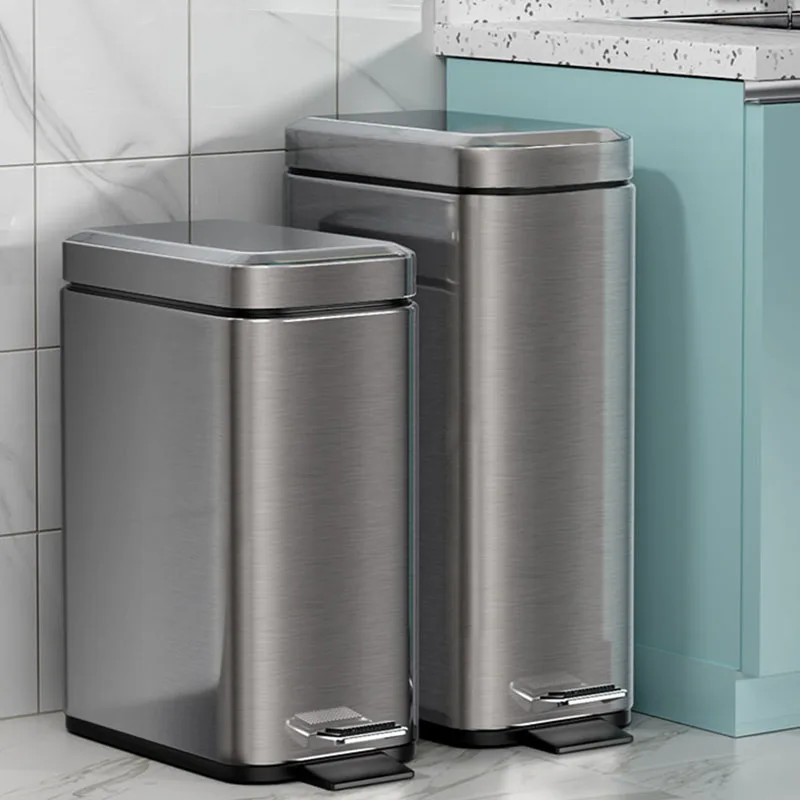 Stainless Steel Step Trash Can Garbage Bin for Kitchen