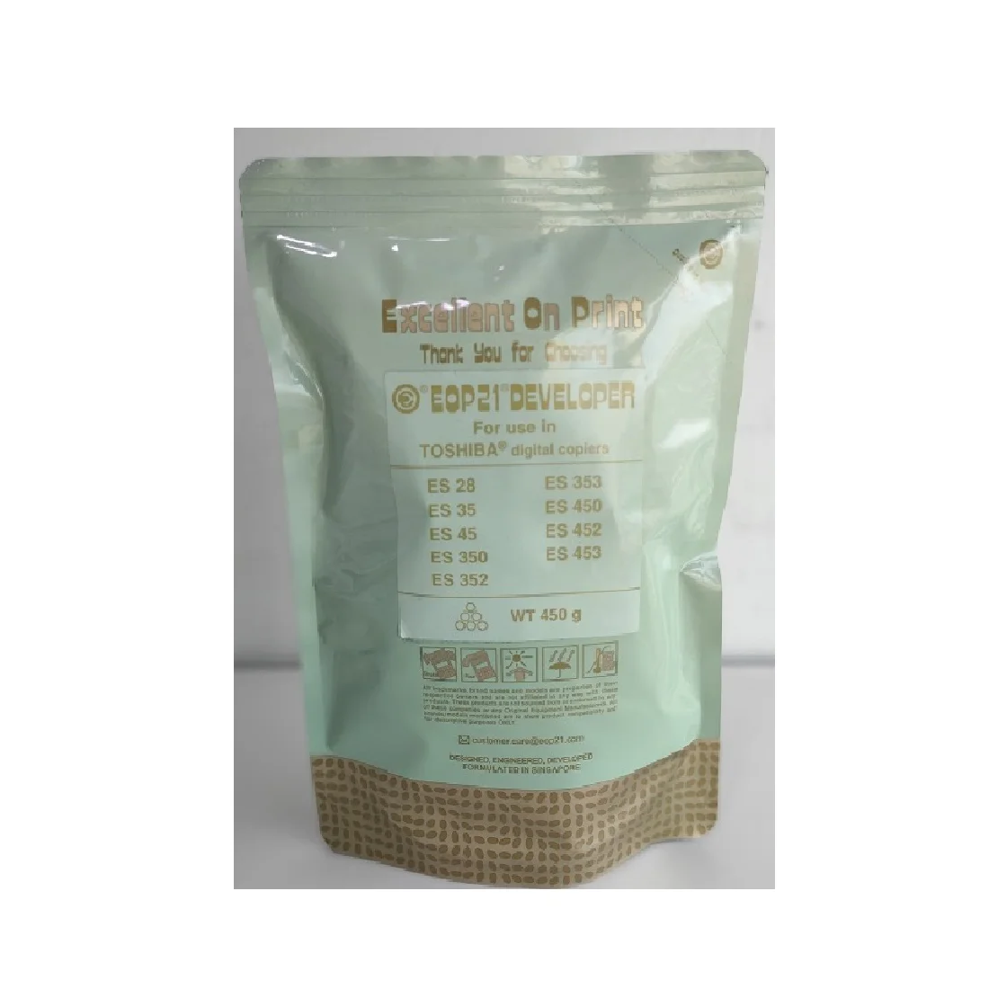 Wholesale Good Price Singapore Printer Supplies Premium Quality Black and Compatible E Studio 350/450 EOP21 Developer Bag 450G