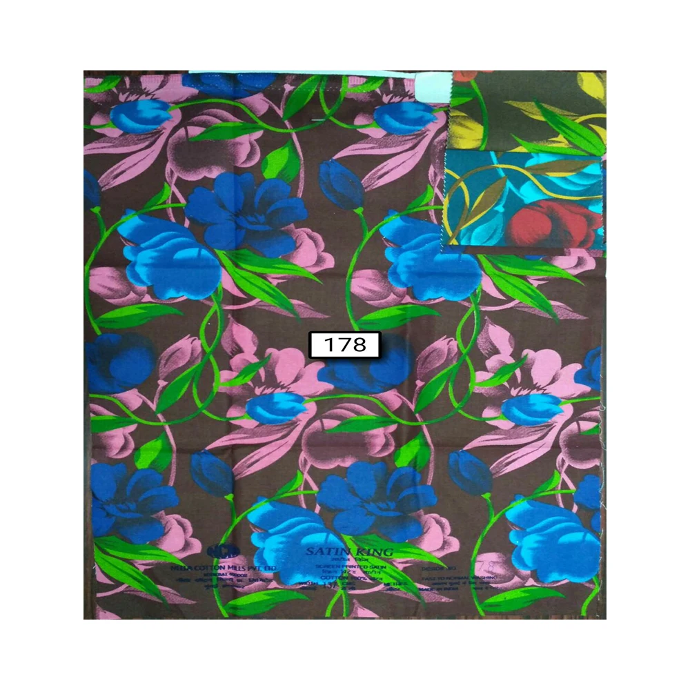 Factory Digital Print Cotton Satin Woven Cotton Soft Fabric Material Cotton At Wholesale Price