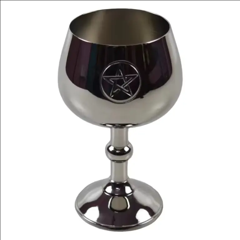 Best Seller Copper Plated Drink Ware Goblet Stainless Steel Cocktail Glass Wine Glass Metal Champagne Flute Bar Ware