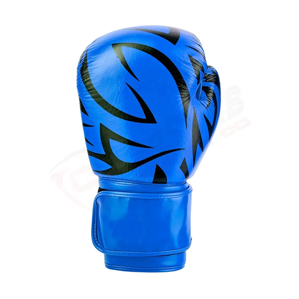 Blue-Color Fashion Breathable Adult Men Women Manufacturer Custom-Printings Handmade-Leather MMA Kickboxing Boxing Gloves