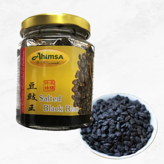 Pure Natural Salted Black Bean Paste Sauce [Ahimsa Vegan/Vegetarian/Plant-based Black Bean Sauce] Bottle Condiment