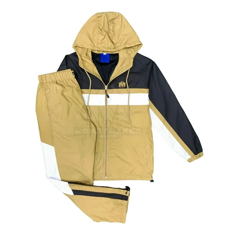 Best Quality Men Windbreaker Nylon Set Polyester Made Windbreaker Set Made In Pakistan On Sale