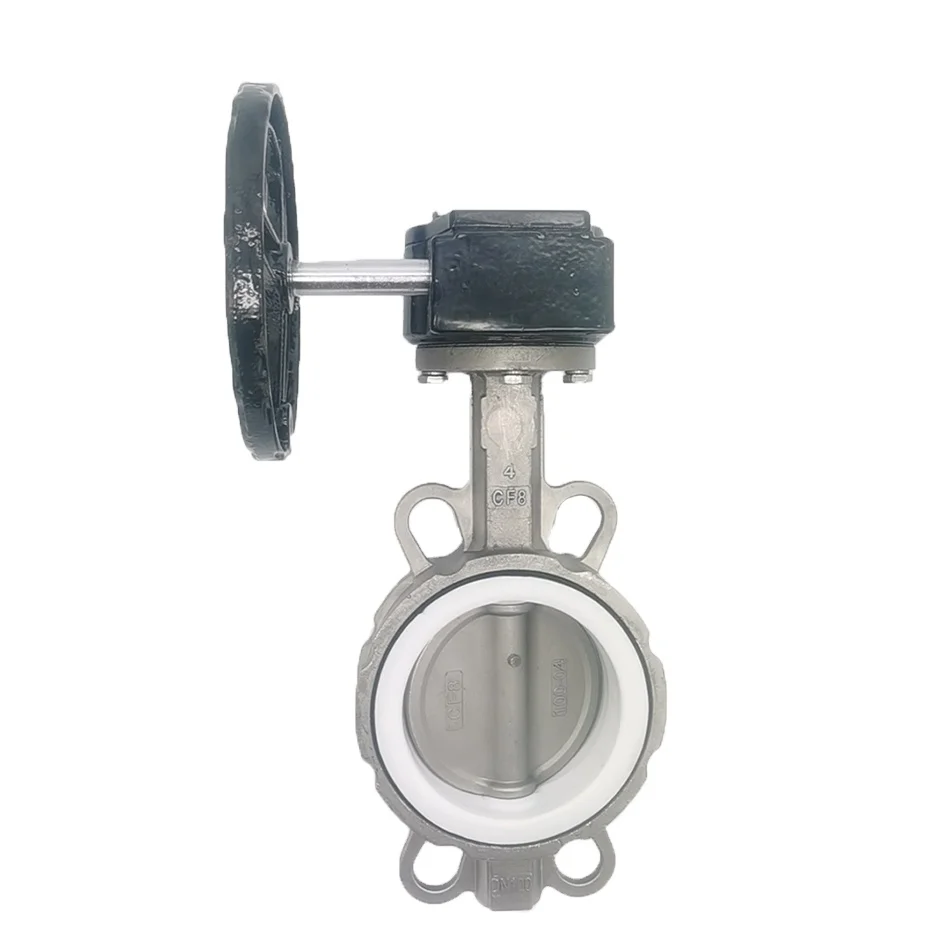 BIAOYI factory valve priceD371X 16P Stainless Steel Worm Gear Wafer Butterfly Valve (11000007920658)