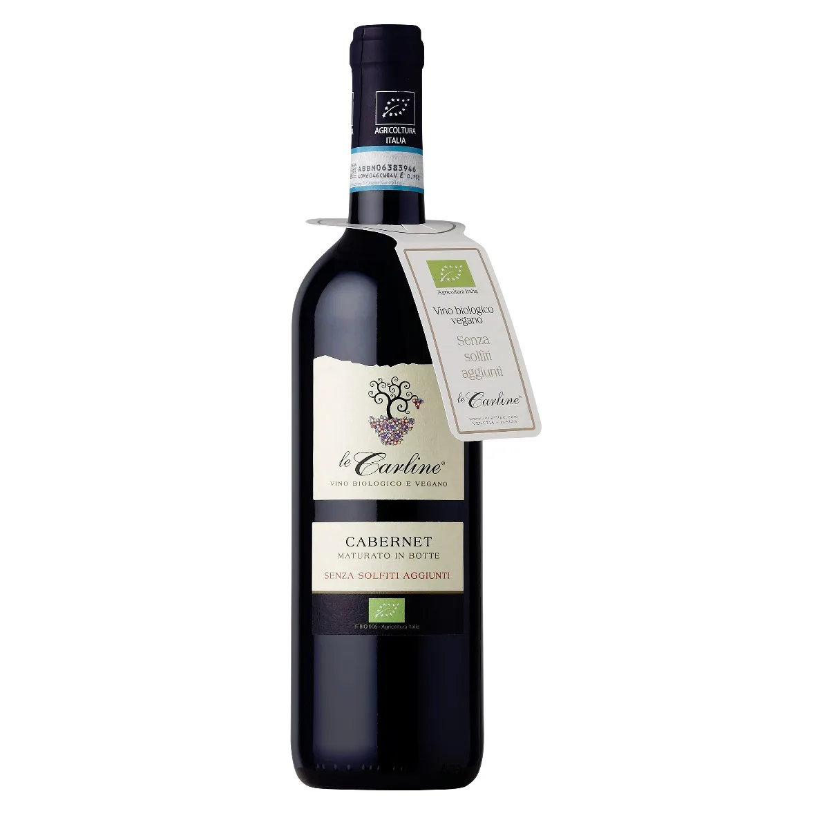 CABERNET DOC RED ITALIAN ORGANIC WINE, VEGAN AND WITHOUT ADDED SULPHITES