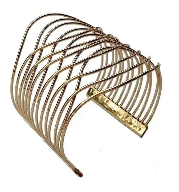 Exclusive brass cuff with elegance details cuff beaded stone designs cuff bracelet For women stylish bracelets for wholesale