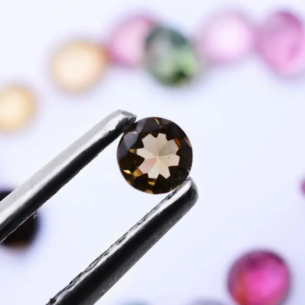 Natural multi tourmaline 3mm - 12mm round facet, multi tourmaline circle stone cut