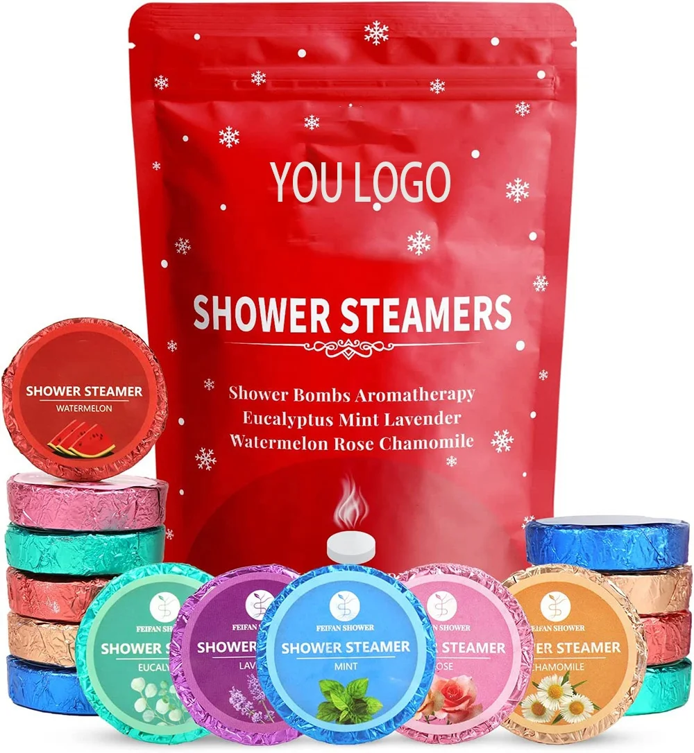 Muran OEM Wholesale Natural private label essential oil Shower Bomb Set Scented Shower Tablet Aromatherapy Shower Steamer
