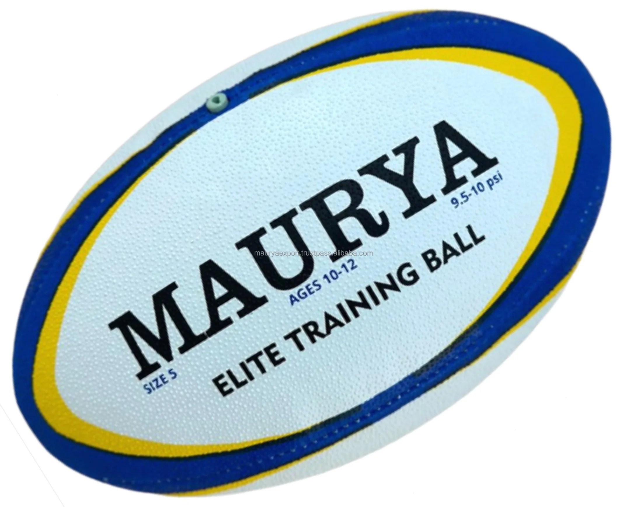 Custom Logo Rugby Ball for Sports and Training High Air Retention PU Material with Latex Bladder Printed Logo