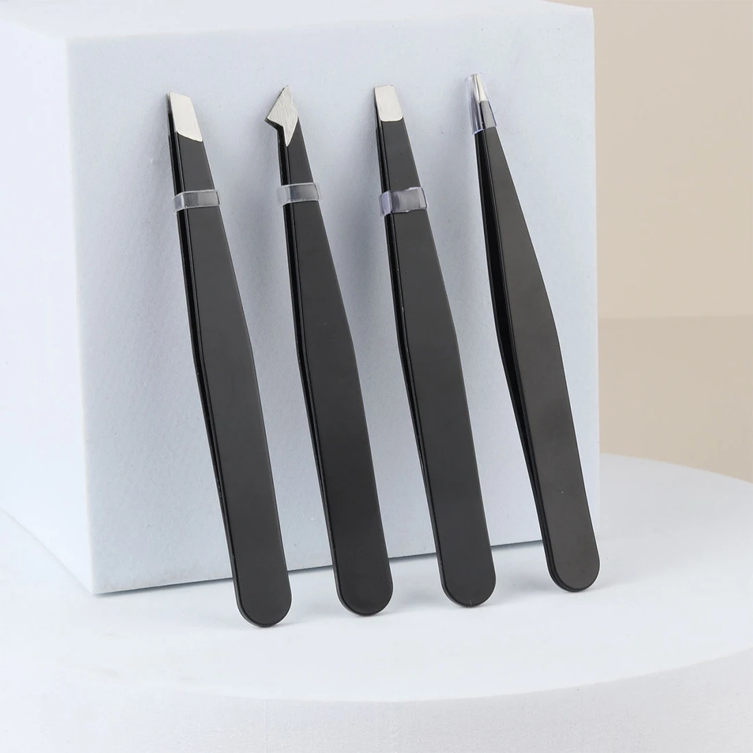 Пинцет для бровей и ресниц из нержавеющей стали