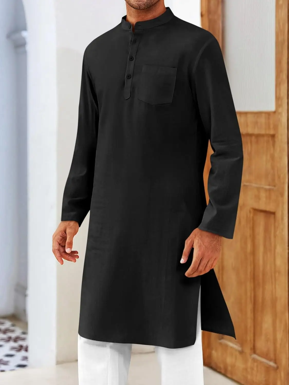 Черный kameez с белым shalwar Pakistan Shalwar Kameez Исламская одежда платье пакистанский OEM мужской Salwar