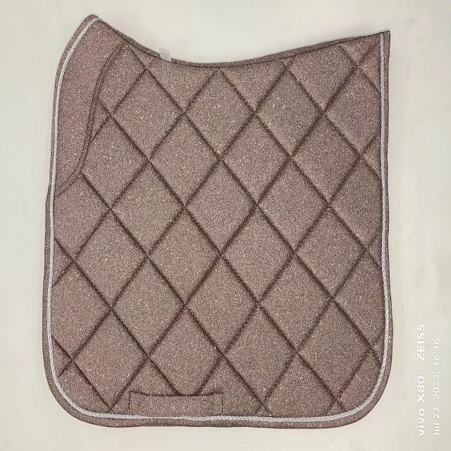 EQUESTRIN GLITTER SADDLE PAD SET POLYESTER SADDLE PAD DRESSAGE ALL PURPOSE JUMPING CUSTOMIZE LOGO WHOLESALE