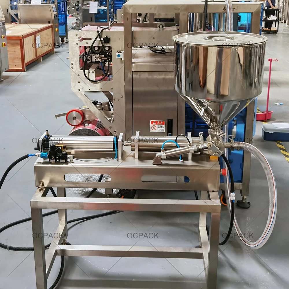 Automatic sunflower seed pouch oil filling machine cooking oil plastic bag packing machine