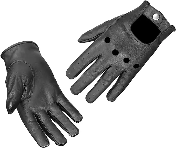 ADIX Sports Black Leather Driving Gloves for Men & Women Winter Must-Have Touch Screen Functionality Riders & Drivers Accessory