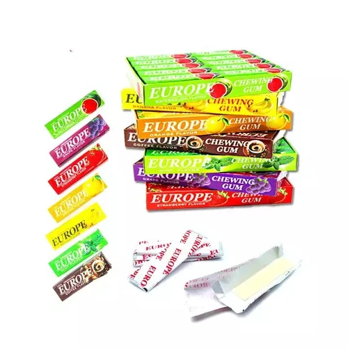 Quality factory wholesale 5 piece cheap sweet fruity europe chewing gum
