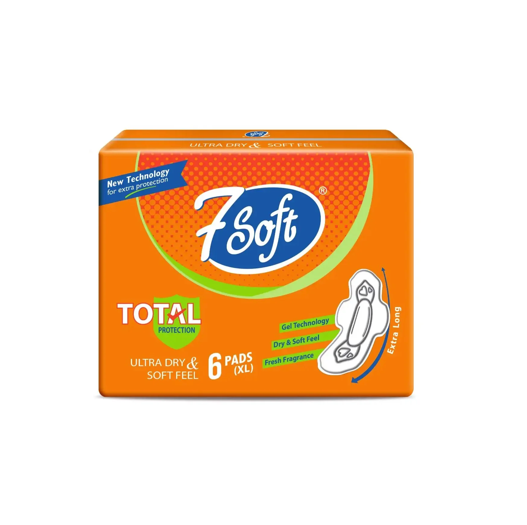 High on Demand Cotton Menstrual Pads Disposable Women 7 Soft Ultra Care XL Sanitary Napkins for Sale from India