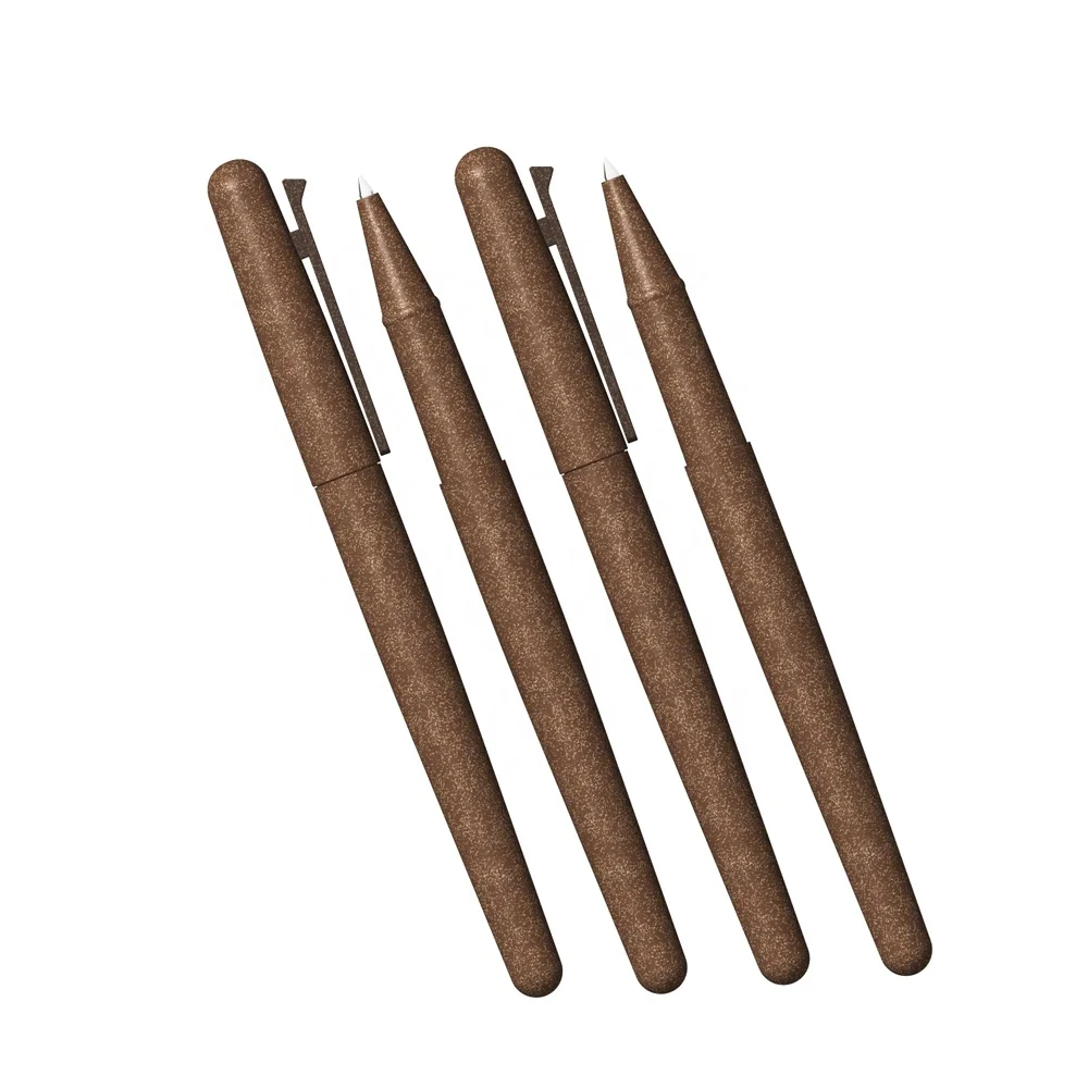 Gift for business 2023 custom logo printing design writing ballpoint pen high quality sustainable pen made from coffee grounds