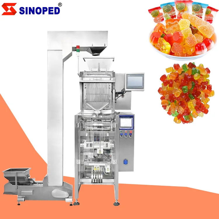 Multi Head Weigher Cheddar Cheese Dry Ice Popcorn Compost Soil Salt Bag Packing Machine