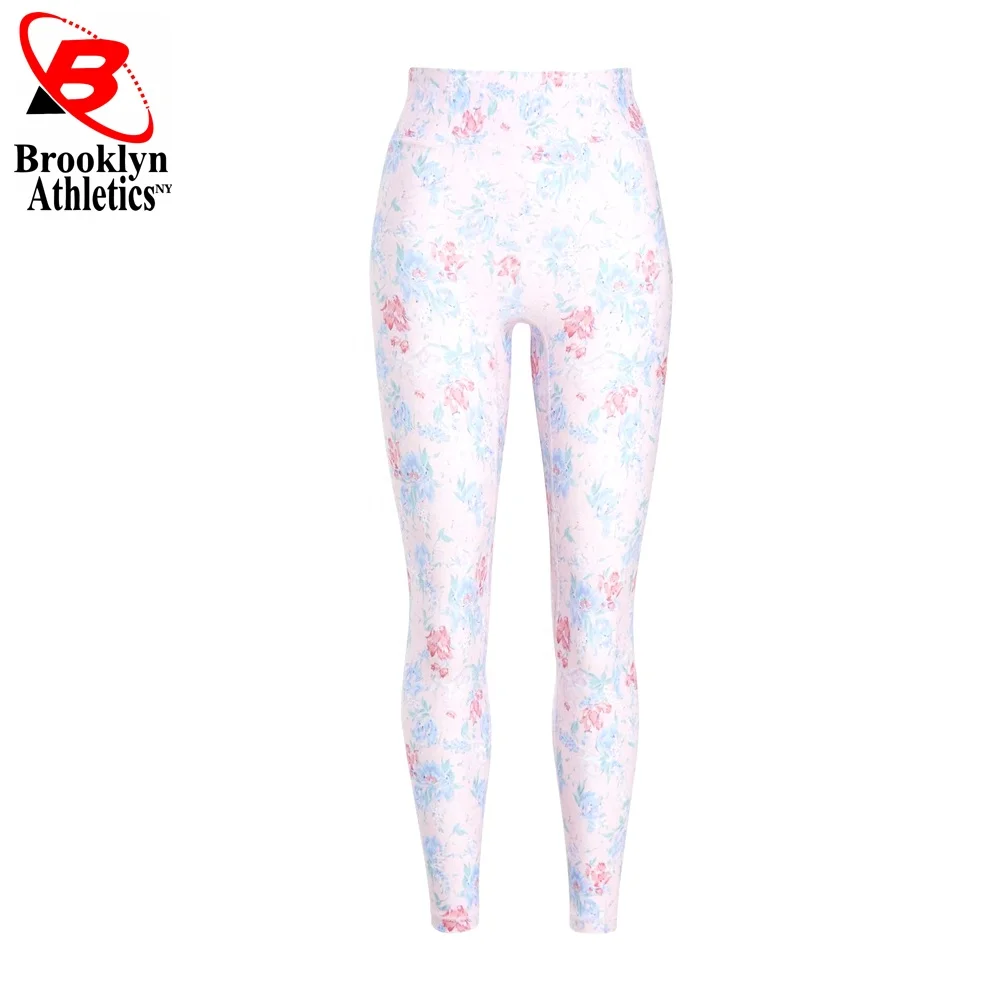 Ladies Leggings Custom Print Sports Gym Fitness Leggings Environmentally Friendly Fabric