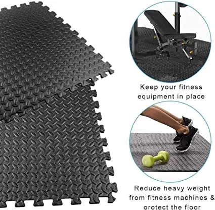Hot sale Exercise 60 X 60 cm Gym Flooring Mat, Interlocking Puzzle EVA Floor Tiles, Non slip Rubber Cushion