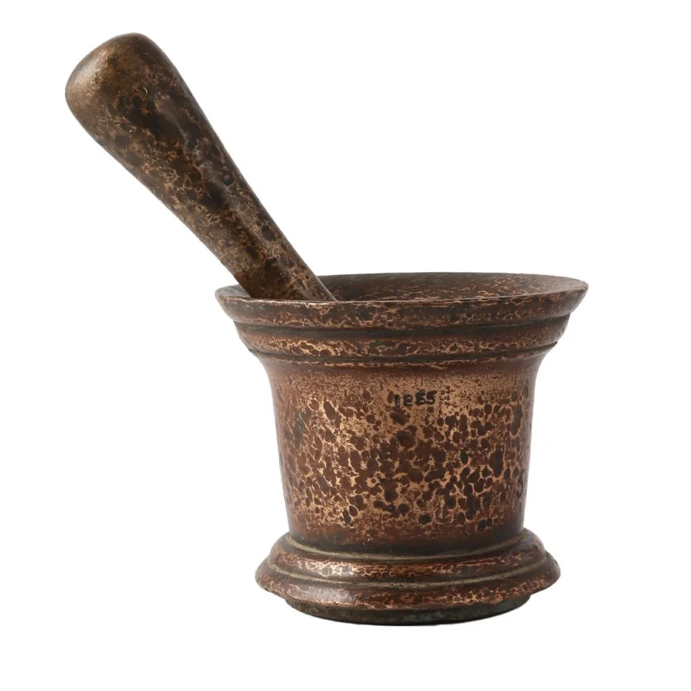 Wholesale Brass Decorative Grinding Container Mortar for Crushing Pills Herbs Vegetables Metal Herb Grinder in India