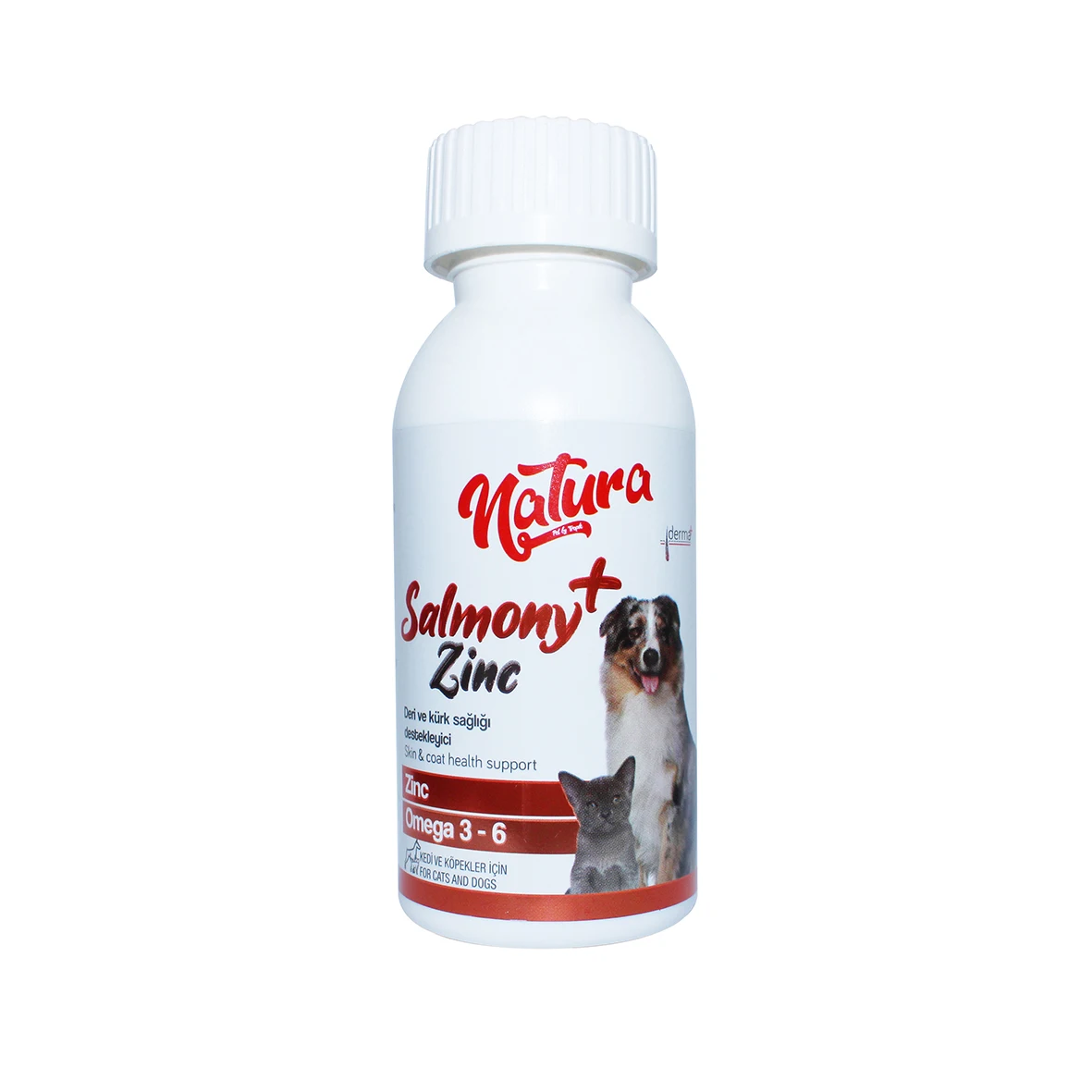 Natura SalmonyPlus цинк 100 мл масло для пищевых добавок с Омега-3-6 и цинком собак кошек