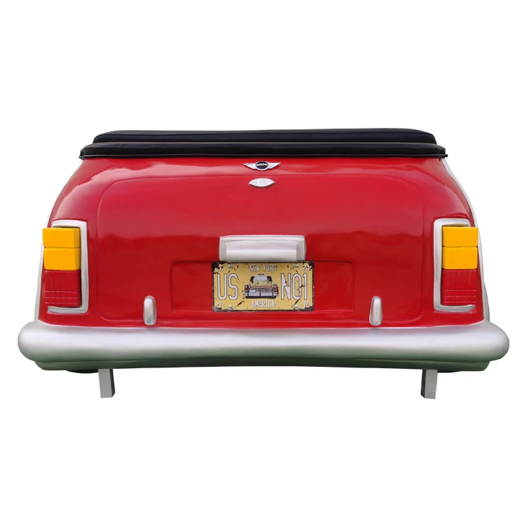 Vintage Automobile Design Retro Economy Car Variant Couch Booth Industrial Furniture Leather Car Seating Sofa