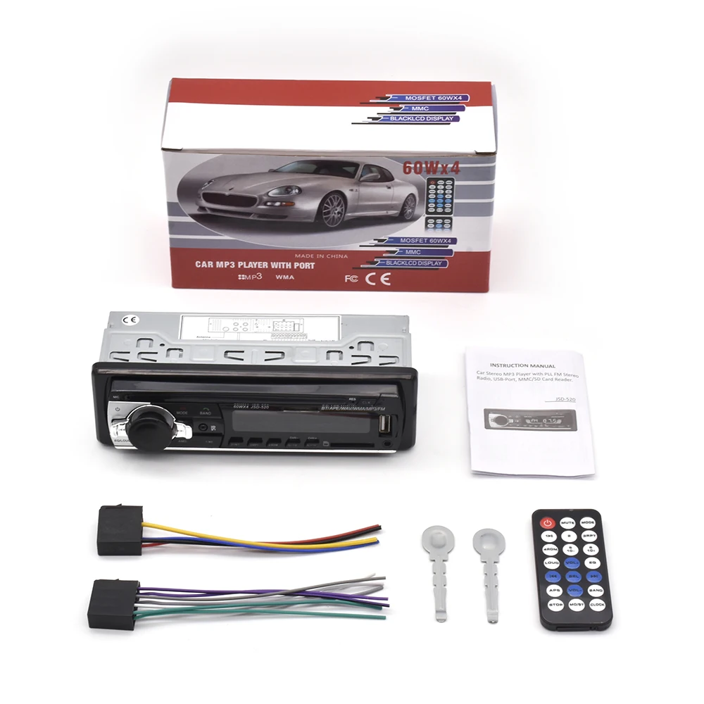 Universal Car stereotype Radio BT FM MP3 Aux with USB Model number SD 520
