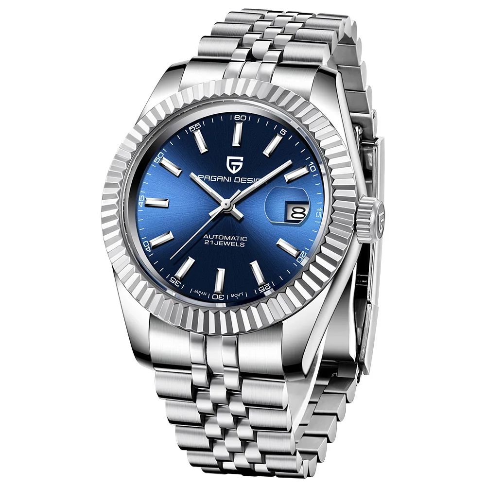 Pagani Design PD-1645 New Mechanical Men Wrist Watch Automatic Retro Watches Men Waterproof Black Full-Steel Watch Clock