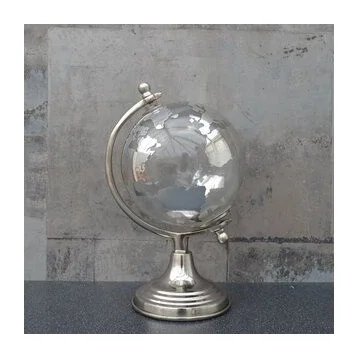 Modern Vintage Style Acrylic Earth Globe with Luxury Iron Wood and Resin Stand Business Gift for Decorative Use