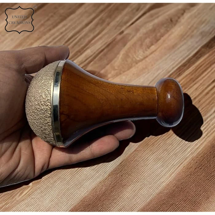 Wholesale Ayurvedic bronze Kansa stick massager for body back with detox and stress relief benefits, solid ball massager