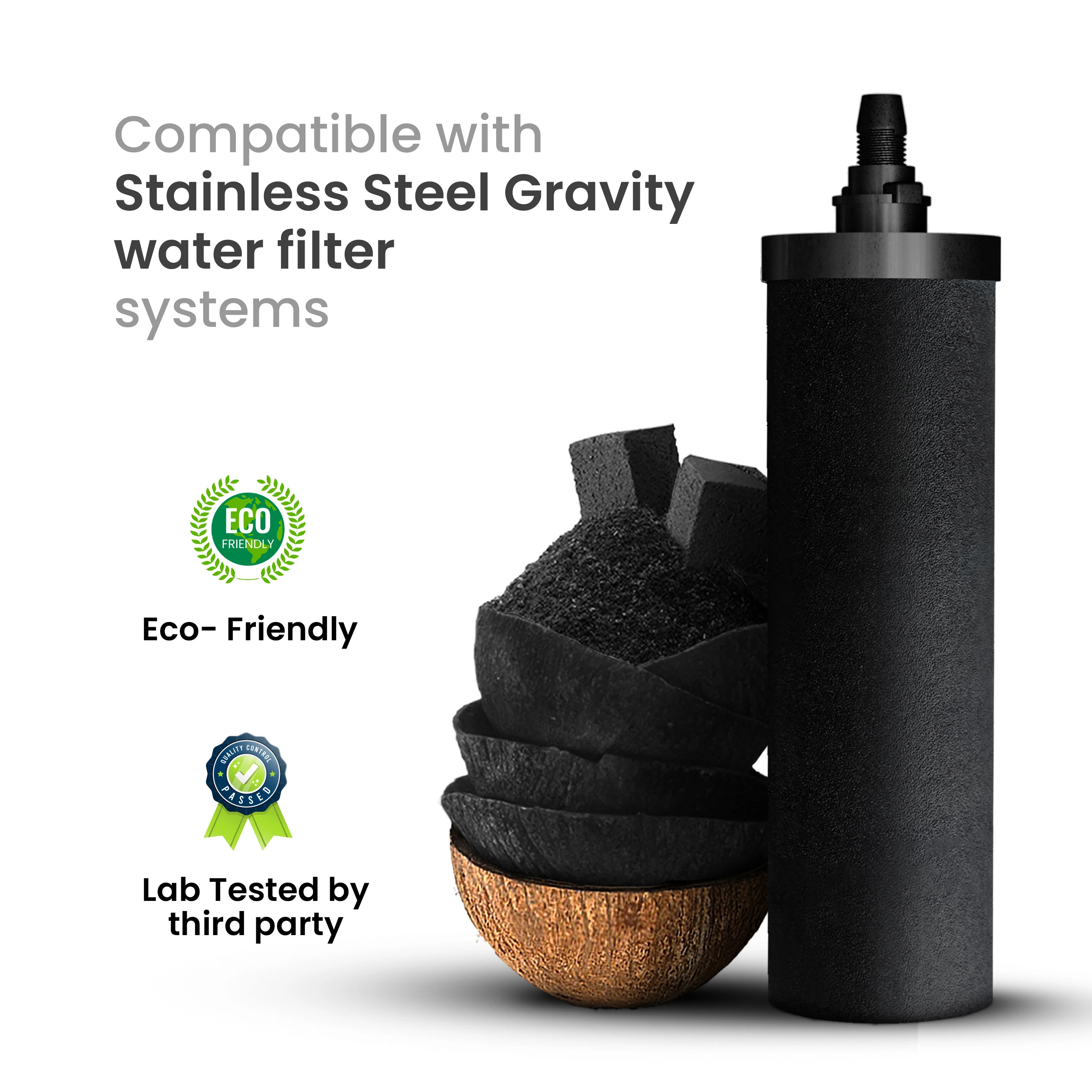 Premium Quality Carbon Filter Cartridge Pair Made with Premium Carbon Block For Home Drinking and Multi Use